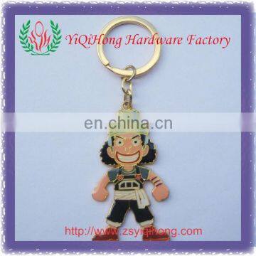 Fashion enamel boy keychain with epoxy