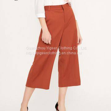 Fashionable Straight Cropped Pants Trousers