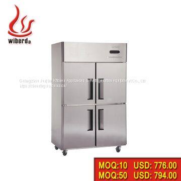 Stainless steel 4-Doors Freezers 1020L with fan cooling