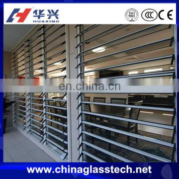 Good air tightness modern style aluminum alloy frame tempered glass louvre window