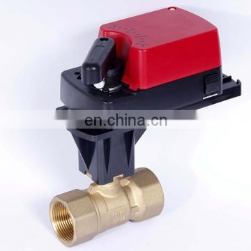 2 way brass 0-10VDC G1" DN25 6Nm proportional electric ball valve for water treatment equipment