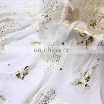 30D polyester bronzed chiffon fabric