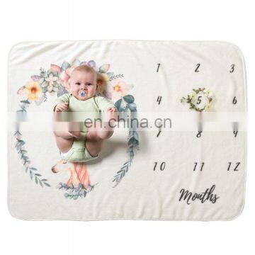 New Design Kids Blanket Super Soft Flannel New Baby Towel Baby Milestone Blanket photo-6