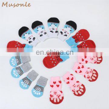 Soft Indoor Wear Cotton Anti Slip Pet Shoe Socks for Dogs Cats photo-2