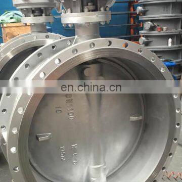 WCB Triple Eccentric Hard Seal Flanged Butterfly Valve With Worm Motorized Gear photo-4