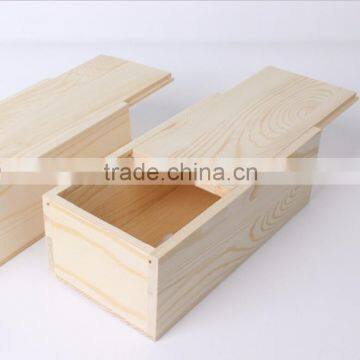 Unfinished sliding lid wooden packaging boxes for tea tin