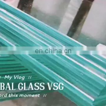 CE SGCC Certified 5+5mm 55.2 safety clear tempered laminated glass 10.76mm