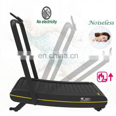 new fitness Curved treadmill & air runner home use foldable curved treadmill walking machine  manual self powerl treadmill