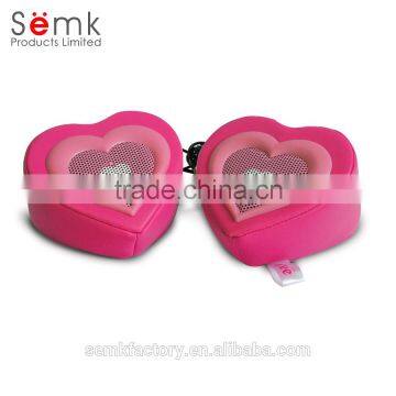Novelty Heart Shaped Rechargeable Stereo Bluetooth Speaker Gift photo-2