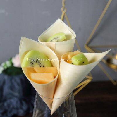 Compostable Pine Wood Sushi Disposable Cones photo-1
