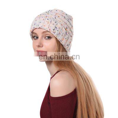 100% Acrylic Winter Knitted Beanies Hats Women Thick Warm Beanie Skullies Hat Men's Knitted Wool Hat photo-4