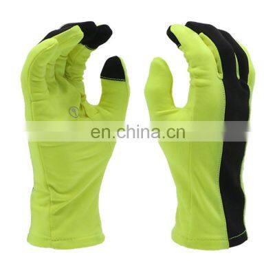 Fluorescent green mechanic dexterity outdoor work gloves