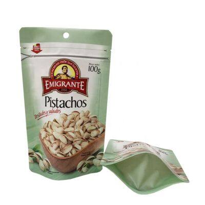 Doypack Food White Custom Mylar Printed Raw Almonds Stand up Bag photo-3