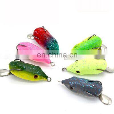 Amazon 4.5cm 7g PVC Box Packaging Frog Lure With Spoon Snakehead Killer cebo de pesca