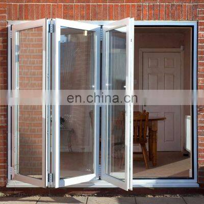 Aluminium Tempered Glass China Bifold Doors Exterior Folding Doors Graphic Design Classic Horizontal Commercial Modern 3 Years