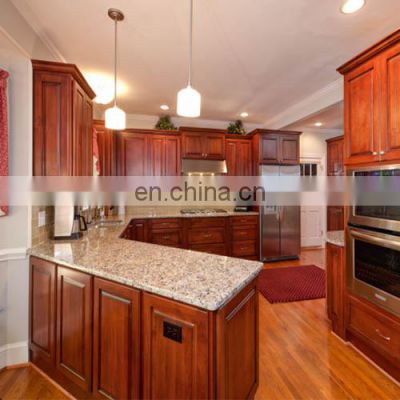 Modern design shaker galley mahogany solid wood high quality kitchen cabinet