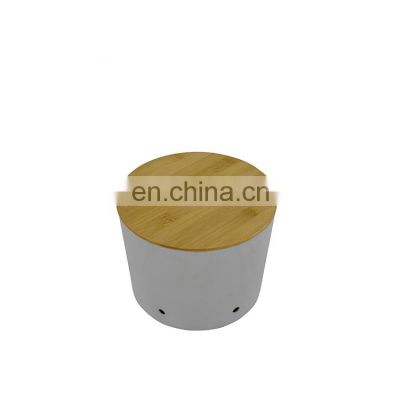 High Quality Round Bamboo Fiber Bread Box Bin with Bamboo Lid