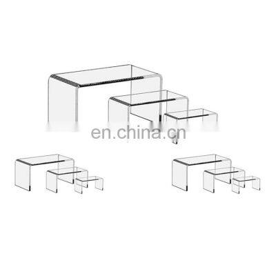 Acrylic Table Display Stand Riser Display Shelf For Cupcake Toy Clear Acrylic Display Riser