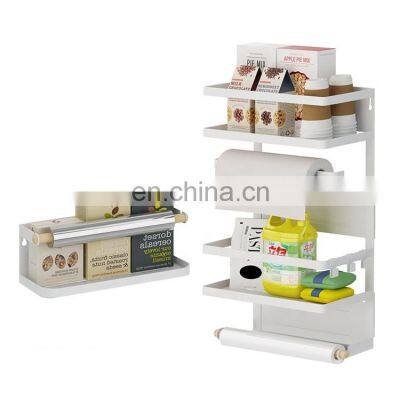 Wall Mount Magnetic Iron Kitchen Storage Rack Organizer Storage Refrigerator Storage Rack Spice Jar Rack Set