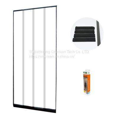 100% Polyester Door Screen Curtain Four Piece Hanging Fly Screen Door Mesh Door photo-3