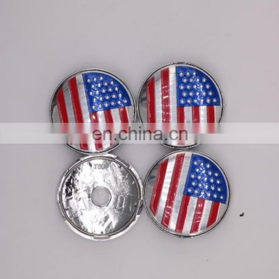 Alloy 60mm Hubcap ABS Plastic Custom American Flag  Logo Car Wheel Hub Cap