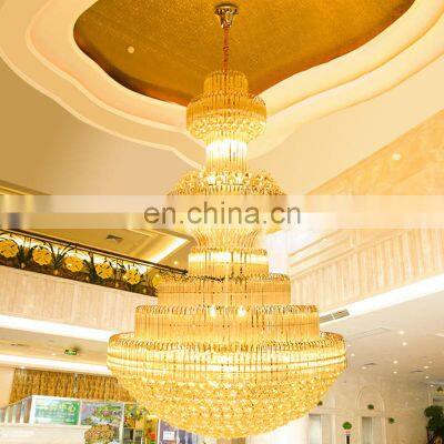 Large Hotel Lobby Luxury Pendant Lamp Crystal Chandelier LED Pendant Light photo-3