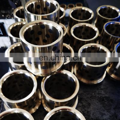 JFB JFBB Oil-free Shouldered Brass Bronze Copper Sleeve Wear-resistant Graphite With Flange Self-lubricating Copper Bush