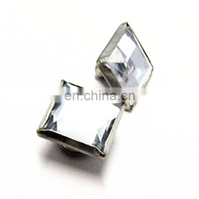 Best Selling 10mm Square Crystal Rivet For Leather