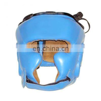 Boxing full face nose bar Head gears real leather head guard Winning cheeks Headgear producer of boxing