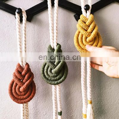 Hot Sale Simple Macrame Knot Wall Hanging Door Handle Ornament, Boho Wall Hanging Cheap Wholesale