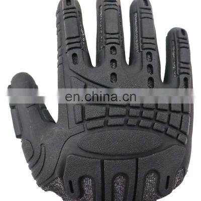 Factory Custom Industrial TPE TPR Black Anti Impact Protection Mechanical Work Safety Gloves photo-5