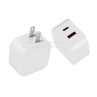 1a1c Output Us Plug 20W Fast Power Adapter 5V 3A, 9V 2.22A USB Transformer 12V 1.67A Type C Mobile Phone PD Charger photo-2