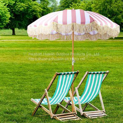 Tassel Beach Umbrella Ins Wind Swimming Pool Courtyard Umbrella 1.8m 37-inch Sunscreen Sun Umbrella Customized Advertising Umbrella Wholesale photo-3