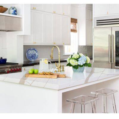 Code：7240，Calacatta Artificial Stone Quartz Slab Kitchen Countertops photo-3