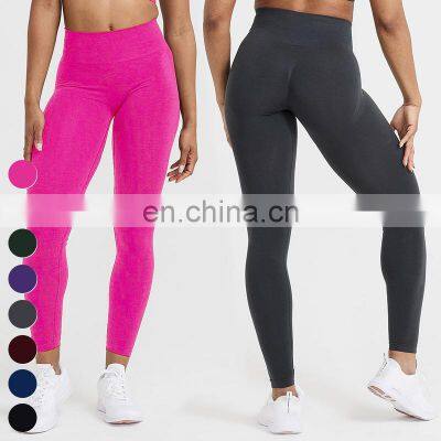 Wholesale Activewear Soft Running Wear Gym Fitness Butt Lifting Tights High Waist Sports Pants Women Seamless Yoga Leggings photo-4