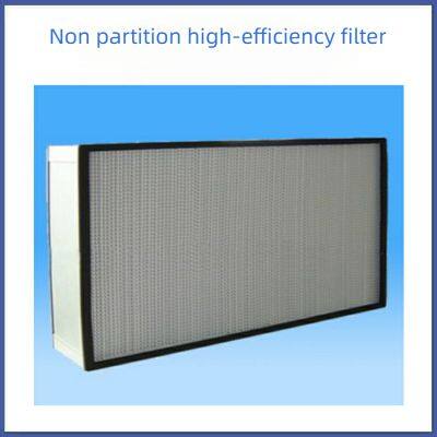 Aluminum frame high-efficiency filter without partition