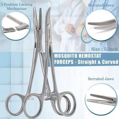 A2Z High Quality 30 Pieces Scissors Forceps Hemostats Needle Holders Suture Student Training Set Kit With Case photo-3