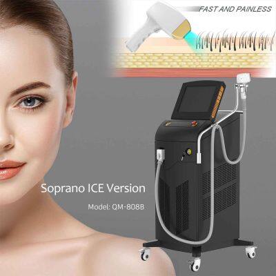 QM-808B    Soprano diode laser mixed 3 wavelengths 755 808 1064nm hair removal