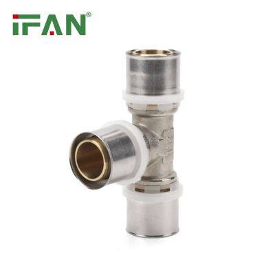 IFAN Manufacturer OEM PEX Brass Press Fitting Tee T20x16x16