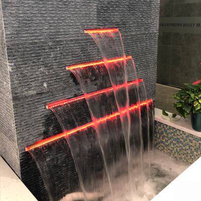 Acrylic Atlantic Water Gardens Waterfall Colorful LED Waterfall Blade Water Feature Cascade photo-5