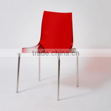 replica America/Italian Style chrome metal frame PC seat Sedia Ice dining Chair, Jolly Rancher Chair, Ice Dining Chair