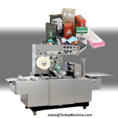 Automatic 3D Perfume Bar Chocolate Soap Box Carton Cellophane Wrapping Machine