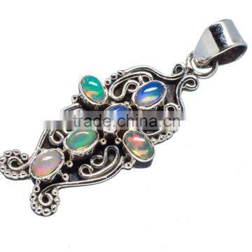 Ethiopian Opal PENDANT 925 Sterling Silver Pendant, SILVER JEWELRY EXPORTER,SILVER JEWELRY WHOLESALE