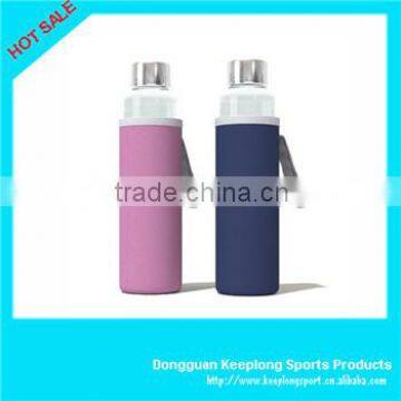 neoprene bottle sleeve for hot water bottle, soft and insualting with lanyard, any printing