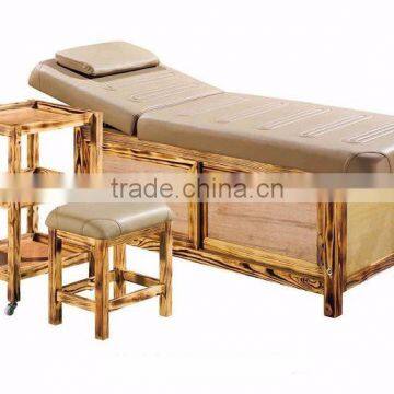 Beiqi 2016 Solid Wood Exquisite Decoration Full Body Massage Bed Strong SPA Massage Table for Sale in Guangzhou photo-2