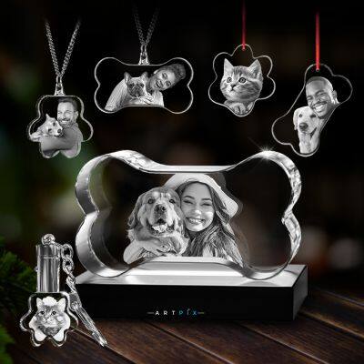 Holy Laser 2D 3D Crystal Photo Engraver Customized Portrait for Pet Friend on Glass & Acrylic Laser Engraving Machine Cube Glass photo-5