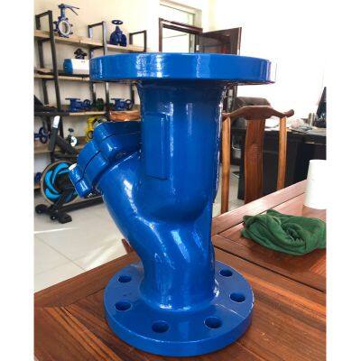 DIN Standard Flange GG25 WCB Cast Steel Cast Steel Full Bore Y Type Strainer Pipeline Filter Water With Epoxy Coating photo-5