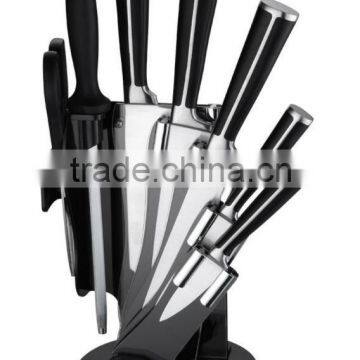 BLACK HANDLE STAINLESS STEEL 8PCS KITCHEN KNIFE SET