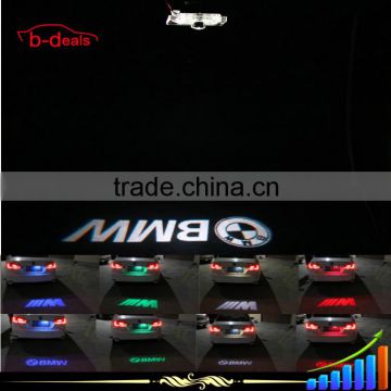 White Color led ghost shadow car logo light license plate laser fog light for BMW