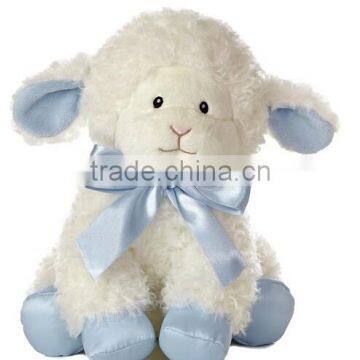 12" Sitting High Plush Lamb Sound Toy/Stuffed Lamb with Soft Music /Musical Toy Soft White Sheep Battery Powered